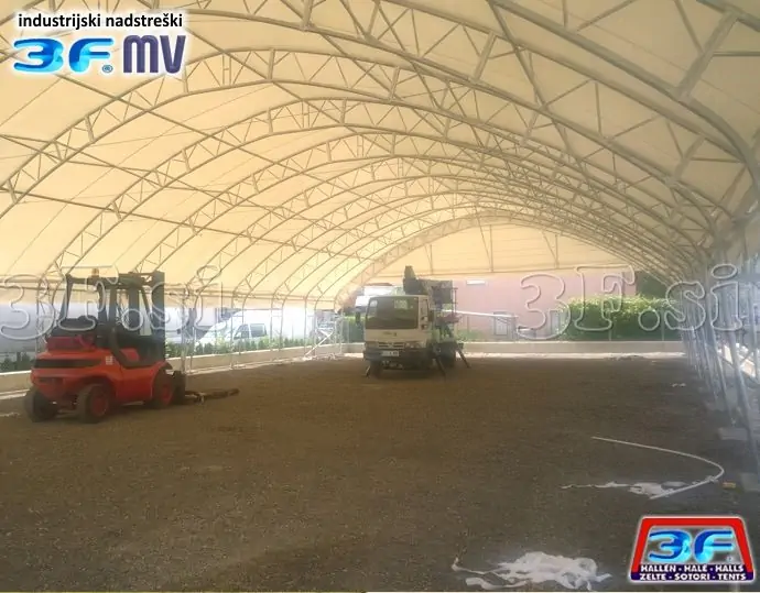 3F Skladiščni šotor | Prireditveni šotor | Industrijski šotor | Montažna hala | garaža